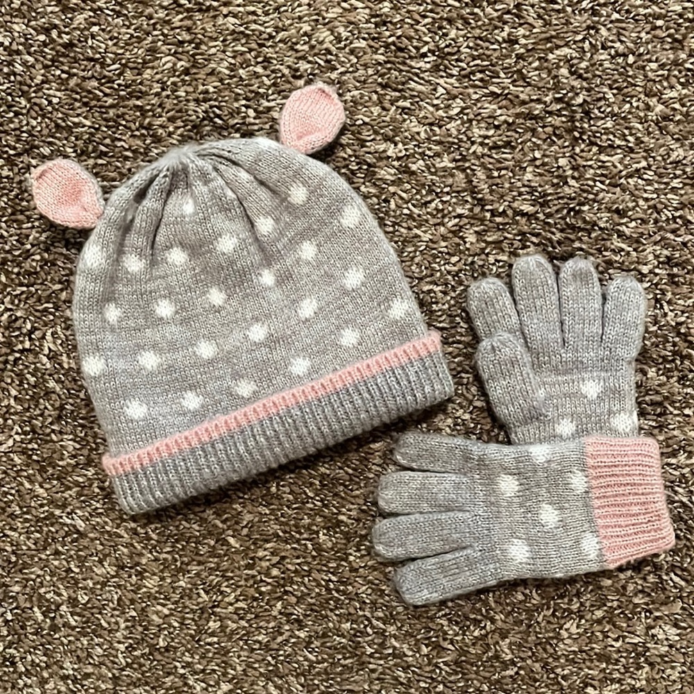 Mini Boden Hat and Gloves